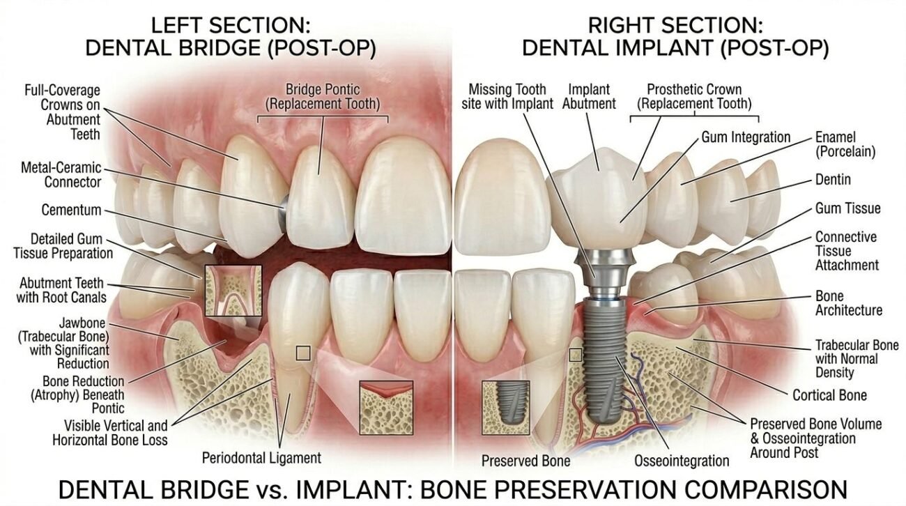 dental-implant-vs-bridge-bone-loss-comparison